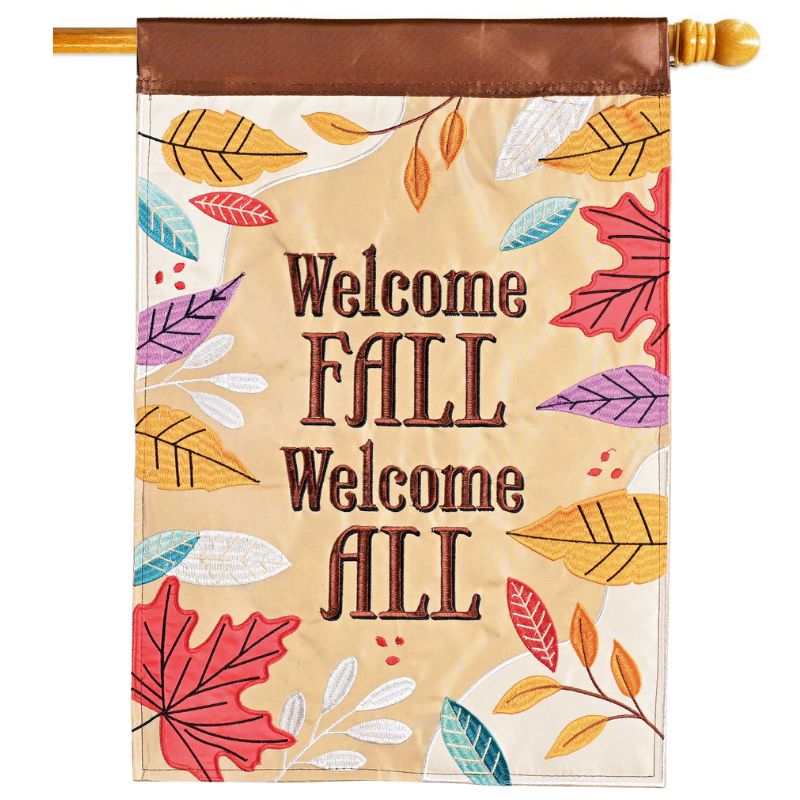 Welcome Fall Welcome All House Flag